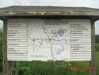 map at chippewa sno-kats trailhead